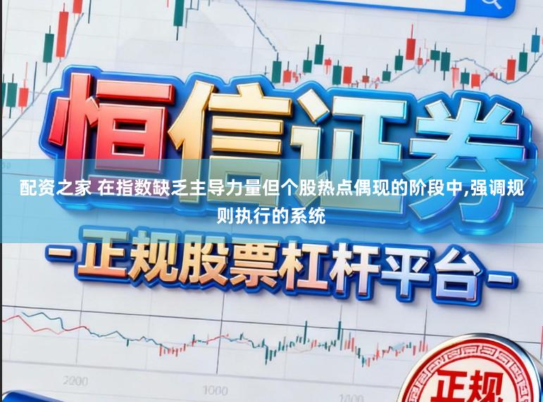 配资之家 在指数缺乏主导力量但个股热点偶现的阶段中,强调规则执行的系统